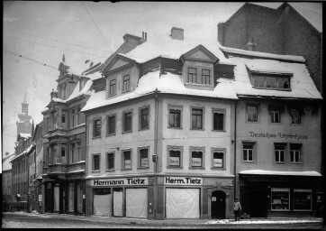 Stadtarchiv Weimar, 60 14 Negativ 159, Kaufstraße Ecke Marktstraße, um 1900