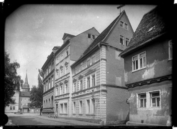 Stadtarchiv Weimar, 60 14 Negativ 185, Blick auf das nördliche Ende der Karlstraße Richtung Graben, um 1930
