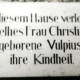 Stadtarchiv Weimar, 60 10-5/18, Tafel am Geburtshaus Christiane Vulpius