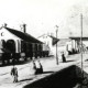 Stadtarchiv Weimar, 60 10-5/25, Blick auf den alten Bahnhof (Zeichnung Franz Jäde)