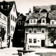 Stadtarchiv Weimar, 60 10-5/8, Blick auf den Teichplatz mit Delphinbrunnen